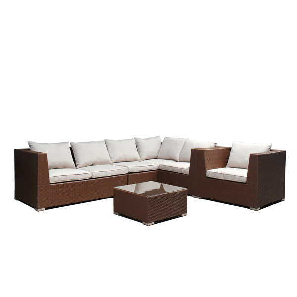 Highland Dunes Quincy 6 Person Outdoor Seating Group with Cushions Wayfair